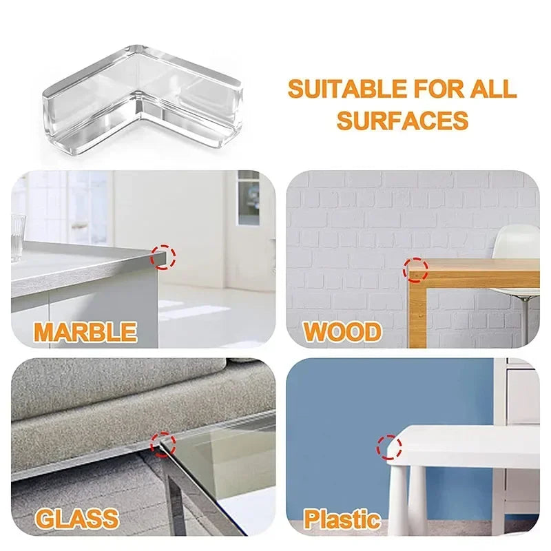 10PCS/4PCS Clear Anti-collision Coffee Table Furniture Corner Protectors Children's Soft Corner Sheathing Living Room Decor