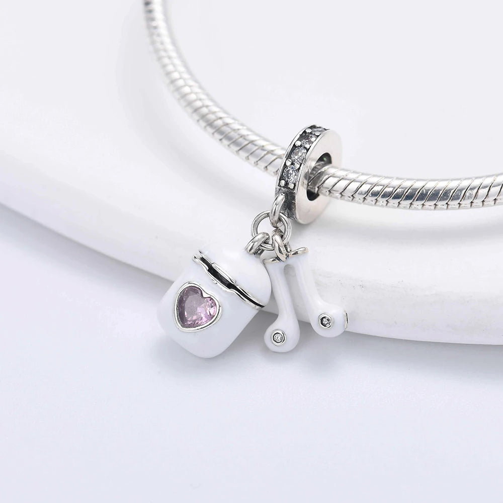 2023 Silver Teacher Pendant Fit Pandora Original Women Bracelet DIY Notebook Pencil Fine Dangle Jewelry Bachelor Cap Bead Charms