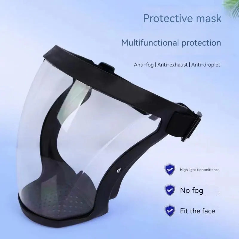Dust And Anti-Fog Transparent Mask High-Definition Fog-Free Welding Eyewear Head-Mounted Full-Face Protection
