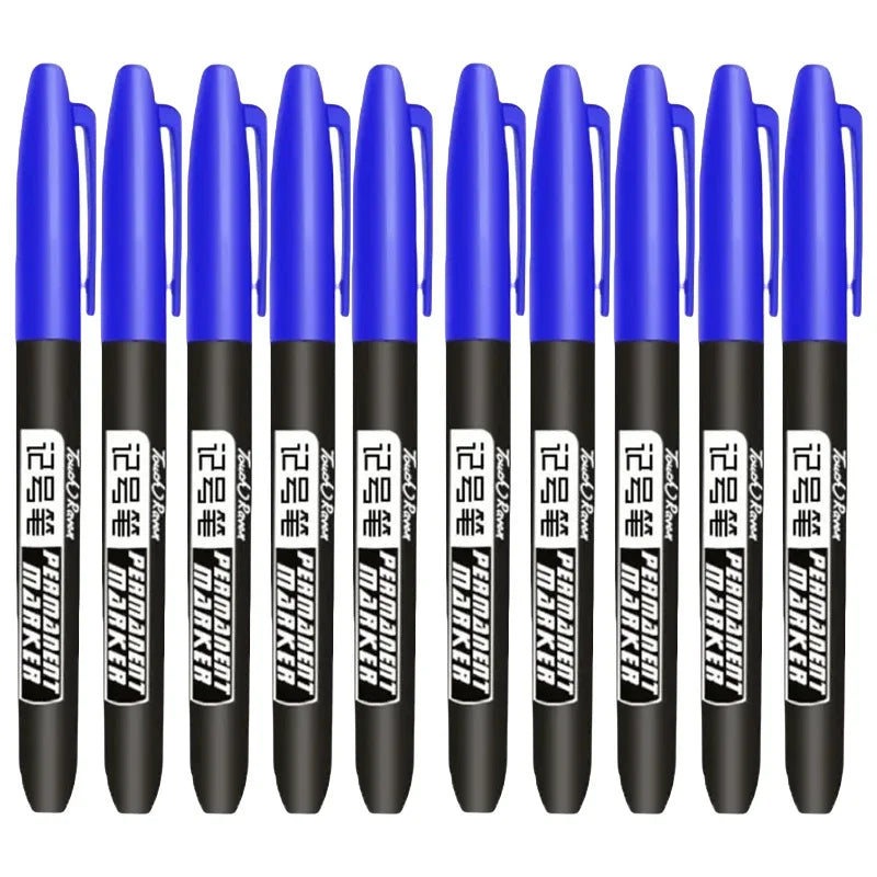 6-20PCs/Set PermanentMarker Pen Fine Point Waterproof Markers Thin Nib Crude Nib Black Blue Red Ink 1.5mm Fine Color Marker Pens
