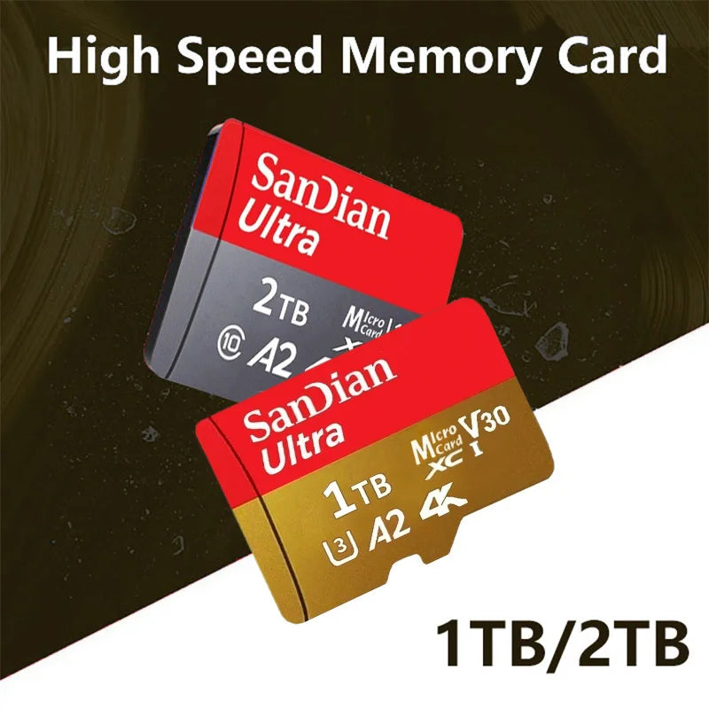 Original 2TB 1TB SanDian Ultra Card SD/TF Flash Memory Card 256/512GB Micro SD Card High Speed for Phone/Drone/Handheld Device