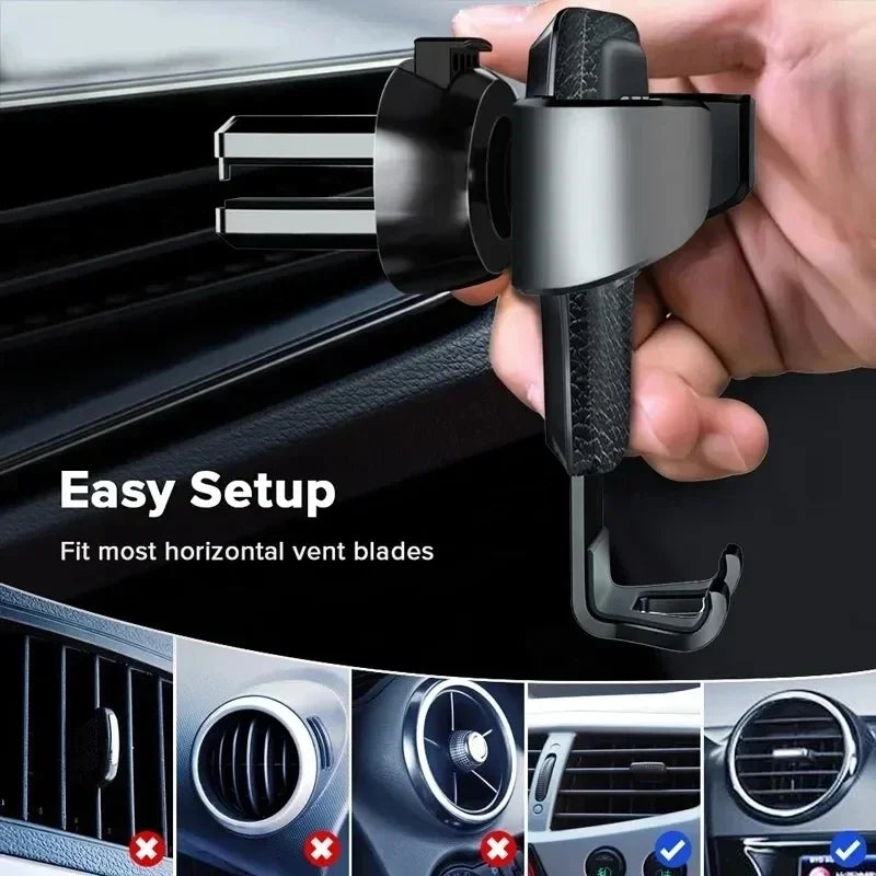 Car Phone Holder Air Vent Clip Mount Gravity Mobile Cell Stand Smartphone GPS Support in Car Bracket For iPhone Samsung Xiaomi