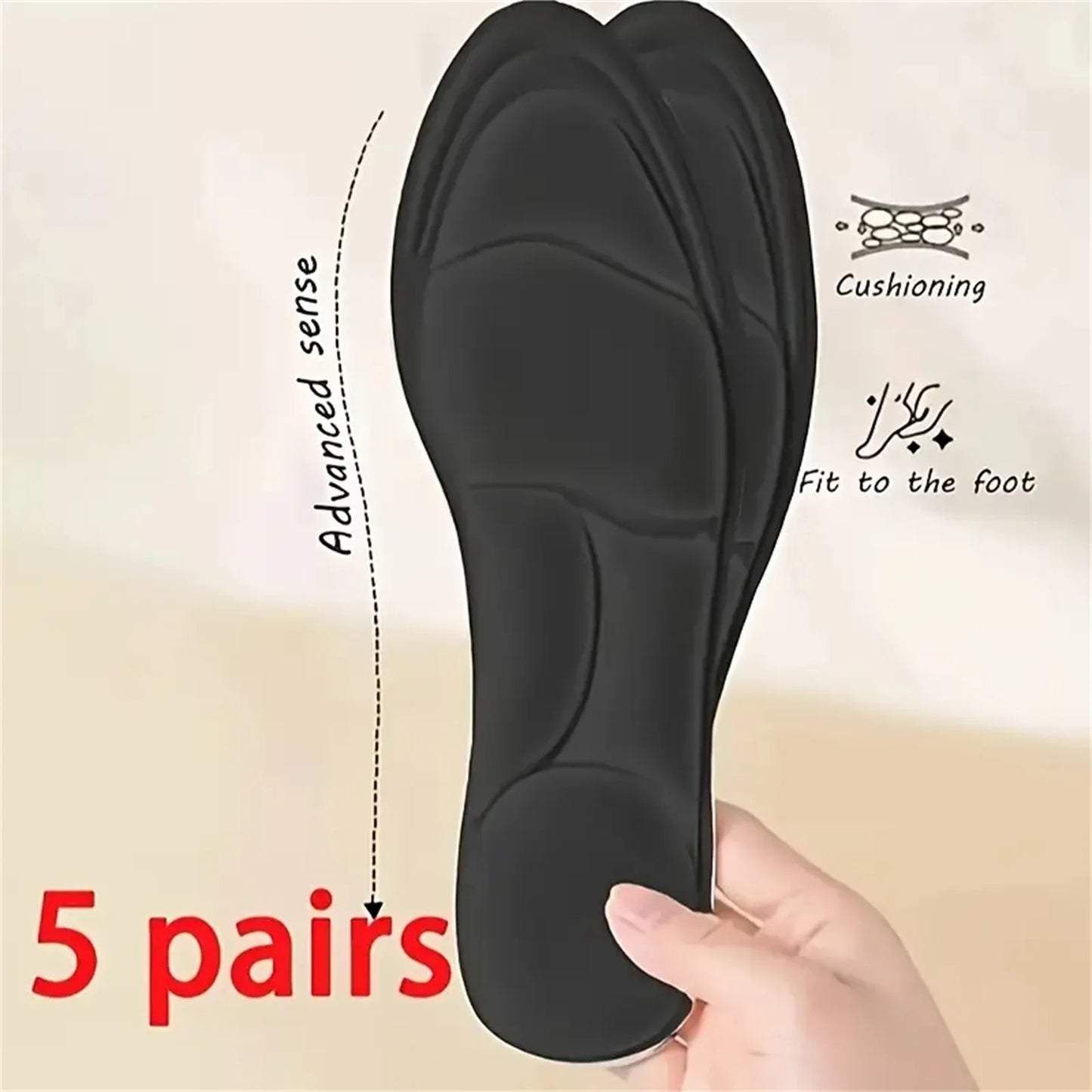 5D Massage Memory Sport Insoles Shoes Breathable Cushion Men Women Orthopedic Arch Support Insoles Care Orthopedic Insole