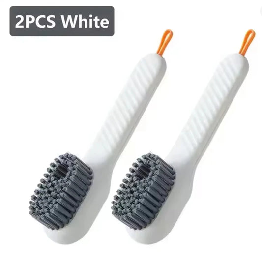 1/2PCS Multifunction Cleaning Shoe Brush Soft Automatic Liquid Shoe Brush Long Handle Clothes Soap Brush With Hook Clean Tool