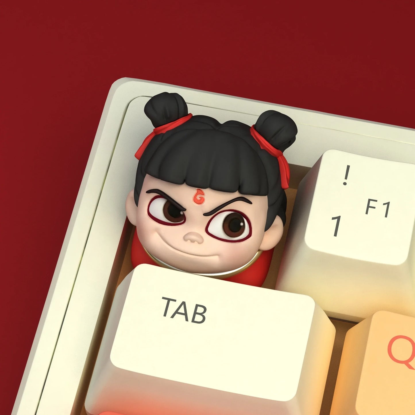 Nezha keycap, Magic Child Caohai keycap, Aoben resin keycap mechanical keyboard three-dimensional key cap
