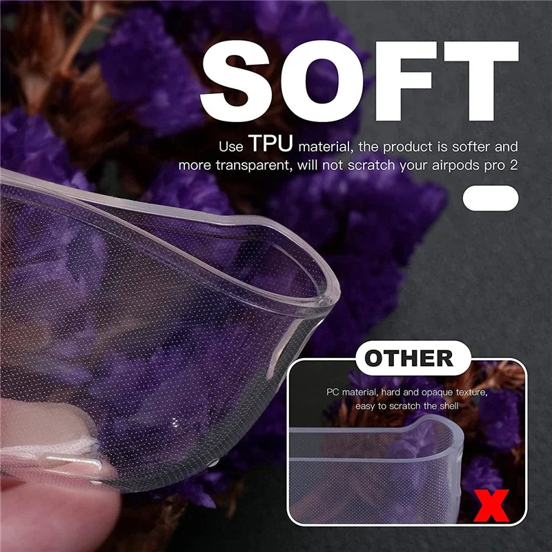 Clear Soft TPU Earphone Case with Lanyard Strap for Airpods Pro 2 3 2nd Generation Air Pods 4 3 1 3rd 2024 Gen Cover Accessories