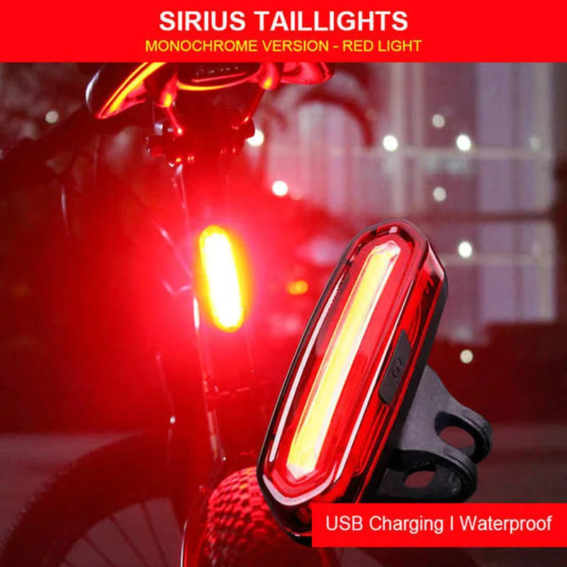Bicycle Taillight MTB Red Bike Rear Light USB Rechargeable LED Cycling Bike Warning Light Mountain Bicycle Lamp