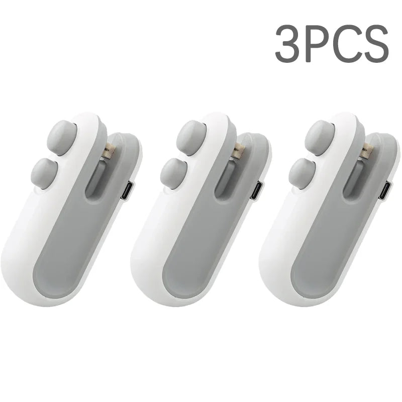 Mini Handheld Heat Bag Sealing Machine Plastic Food Package Sealer Clip-on Bag Sealer Portable Food Packaging Sealer