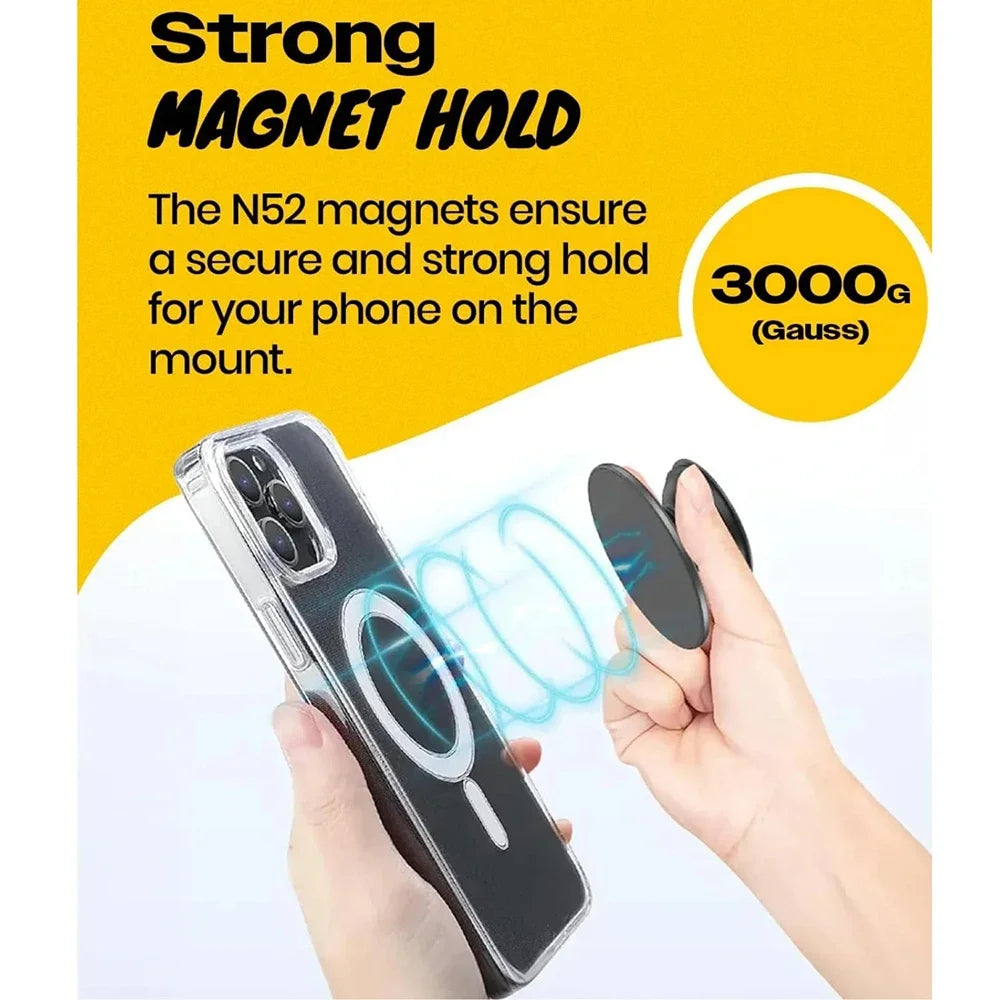 Magnetic Mobile Phone Grip Holder Folding Socket Pocket Support for Magsafe IPhone Mac Samsung Safe Ring Finger Expanding Stand