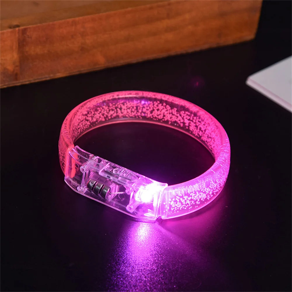 Night LED Battery Light-emitting Bracelet Colorful LED Entertainment Cheering Props Running Led Bracelet Bar Party