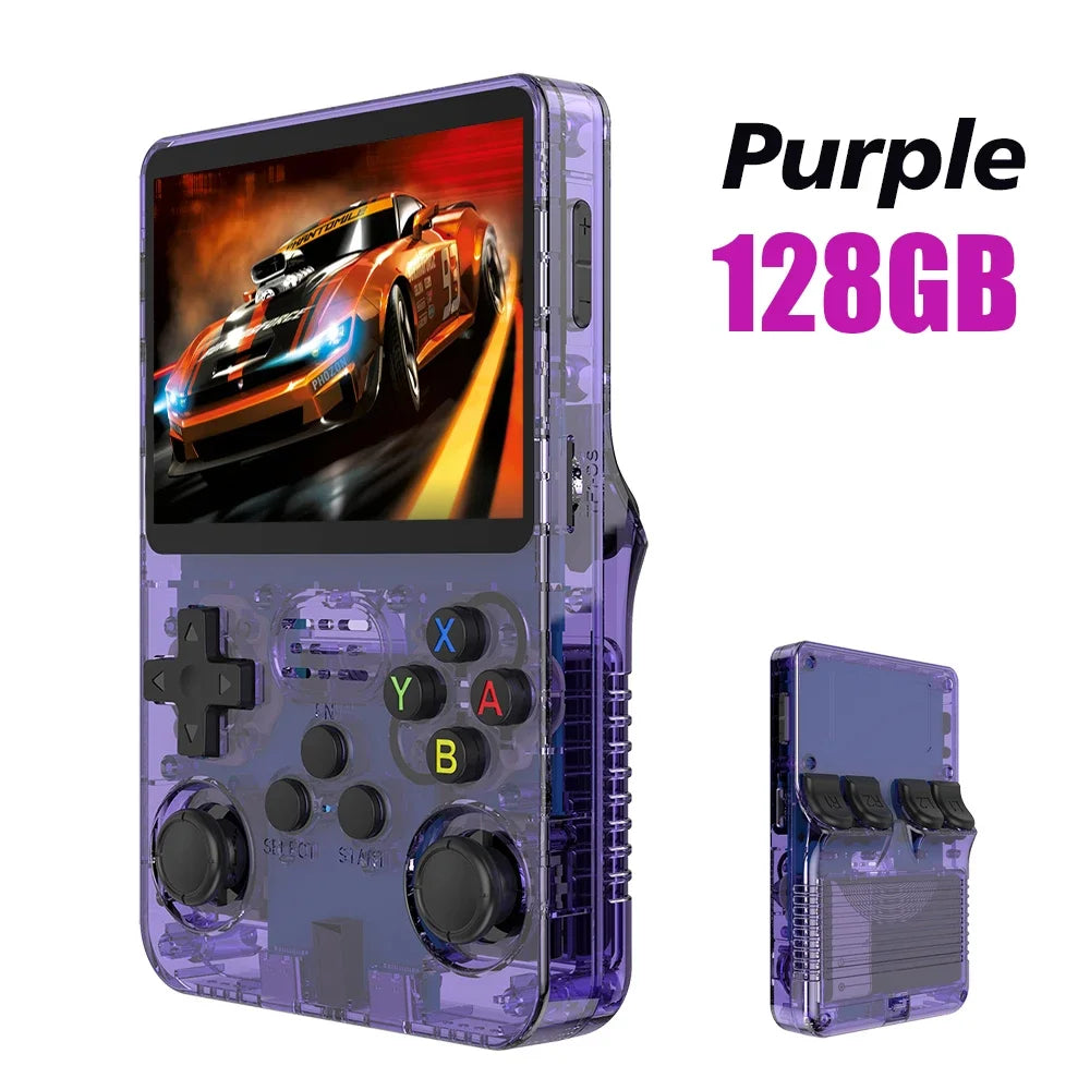 R36S new retro game console 3.5-inch Linux open-source system portable handheld game console with 128GB large memory