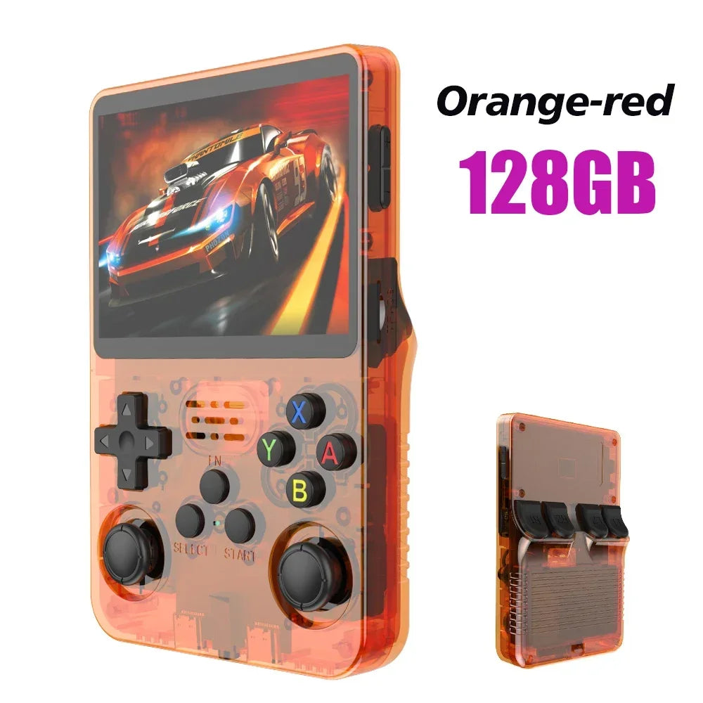 R36S new retro game console 3.5-inch Linux open-source system portable handheld game console with 128GB large memory