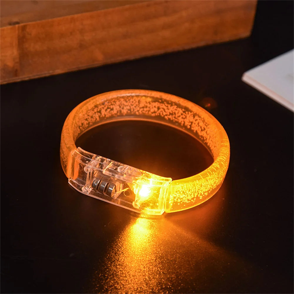 Night LED Battery Light-emitting Bracelet Colorful LED Entertainment Cheering Props Running Led Bracelet Bar Party