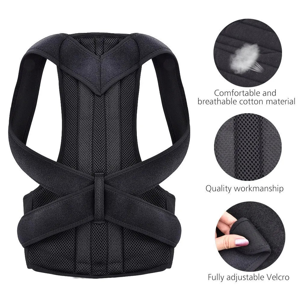 1PCS Posture corrector with breathable shoulder and waist straps for boys and girls