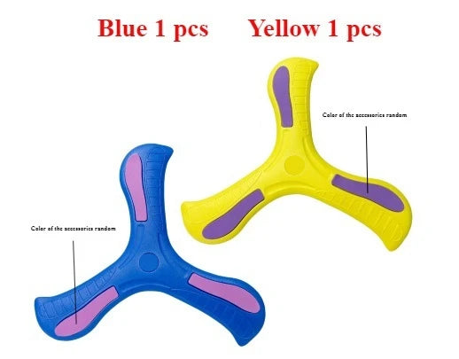 1/2/3pcs Children Boomerang Soft Three-leaf Cross Adult-kids Interactive Outdoor Toy Early Education Puzzle Decompression Gift