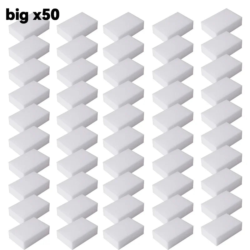 5 or 50pcs Magic Melamine Sponge Eraser Cleaner Strong Absorbent Kitchen Bathroom Cleaning Tools Household Supplies Sponges