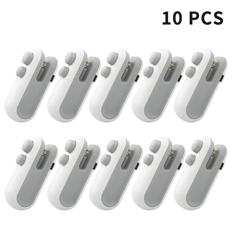 Handheld Bag Sealer Mini Heat Vacuum Food Sealer with Cutter and Magnet 2 in 1 Bag Sealer for Plastic Bags Snacks Food Storage