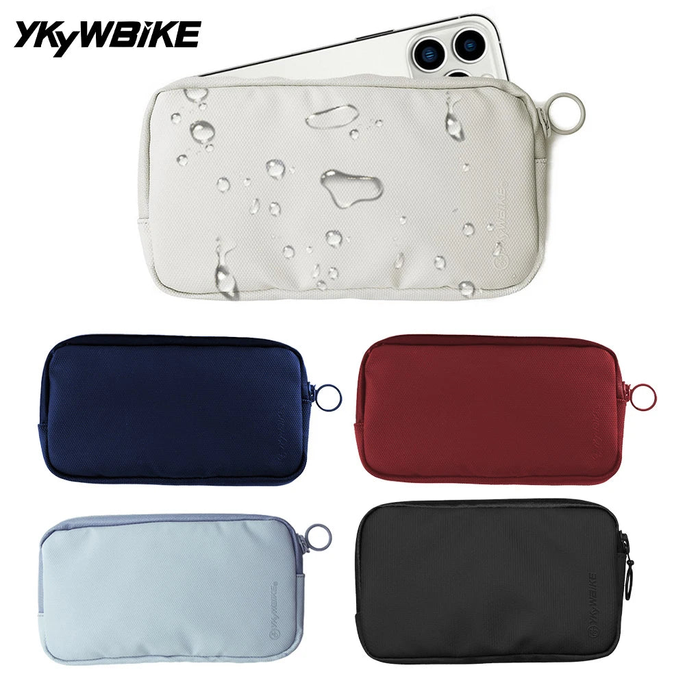YKYWBIKE Cycling Wallet Waterproof with YKK Zipper Bicycle Bag Rainproof Phone Bag Cycling Jersey Bag Handbag Wallet