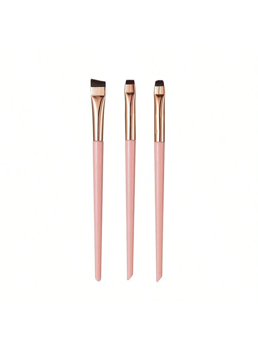 3 Pcs edge eyeliner brush oblique head eyebrow brush outline eyeliner brush ultra-thin eyeshadow brush makeup tools