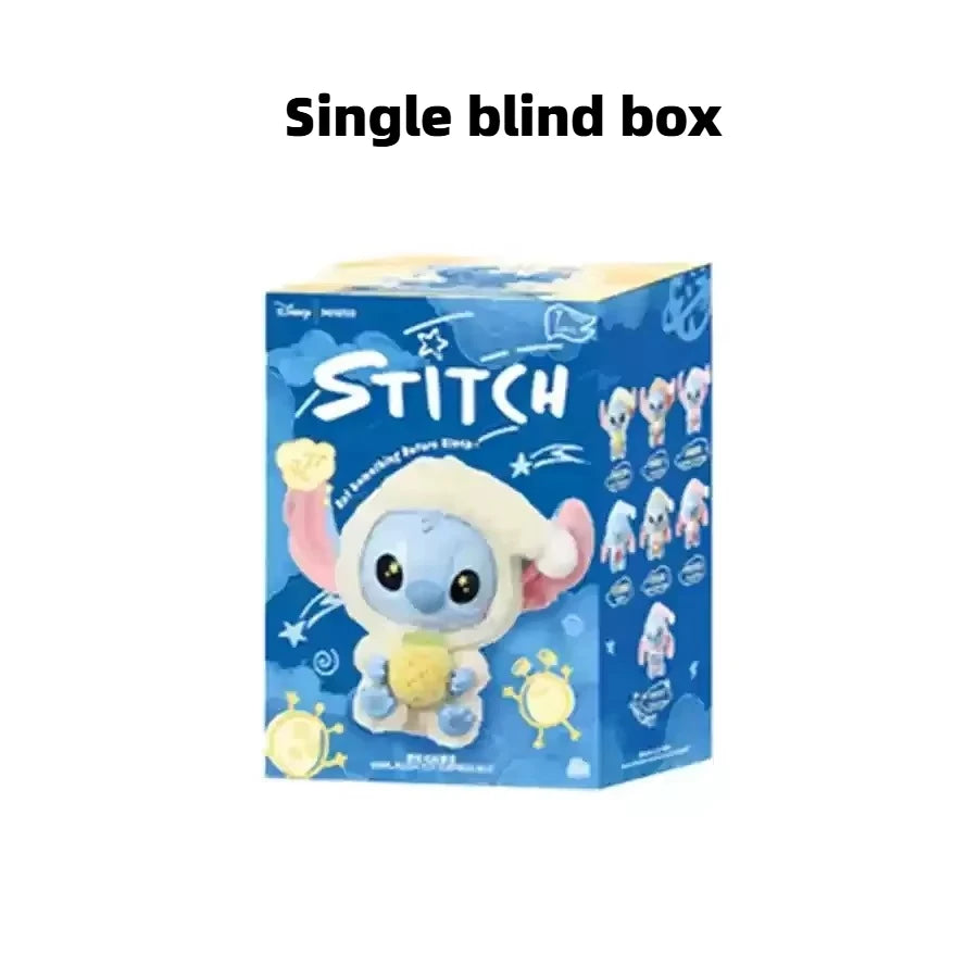 Miniso Disney Stitch Eat Something Before Sleep Blind Box Mystery Bag Vinyl Plush Doll Toys Pendant Surprise The Monsters Gifts