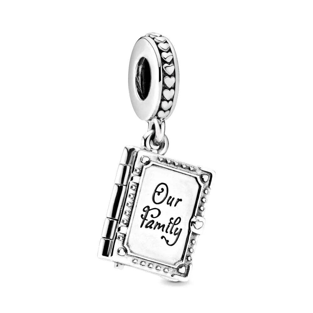 2023 Silver Teacher Pendant Fit Pandora Original Women Bracelet DIY Notebook Pencil Fine Dangle Jewelry Bachelor Cap Bead Charms