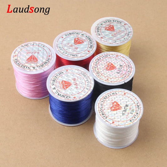 60M 0.5-1.2mm Strong Elastic Crystal Beading Cord Bracelet Necklace Stretch Thread String For Jewelry Making Diy Flexible Line