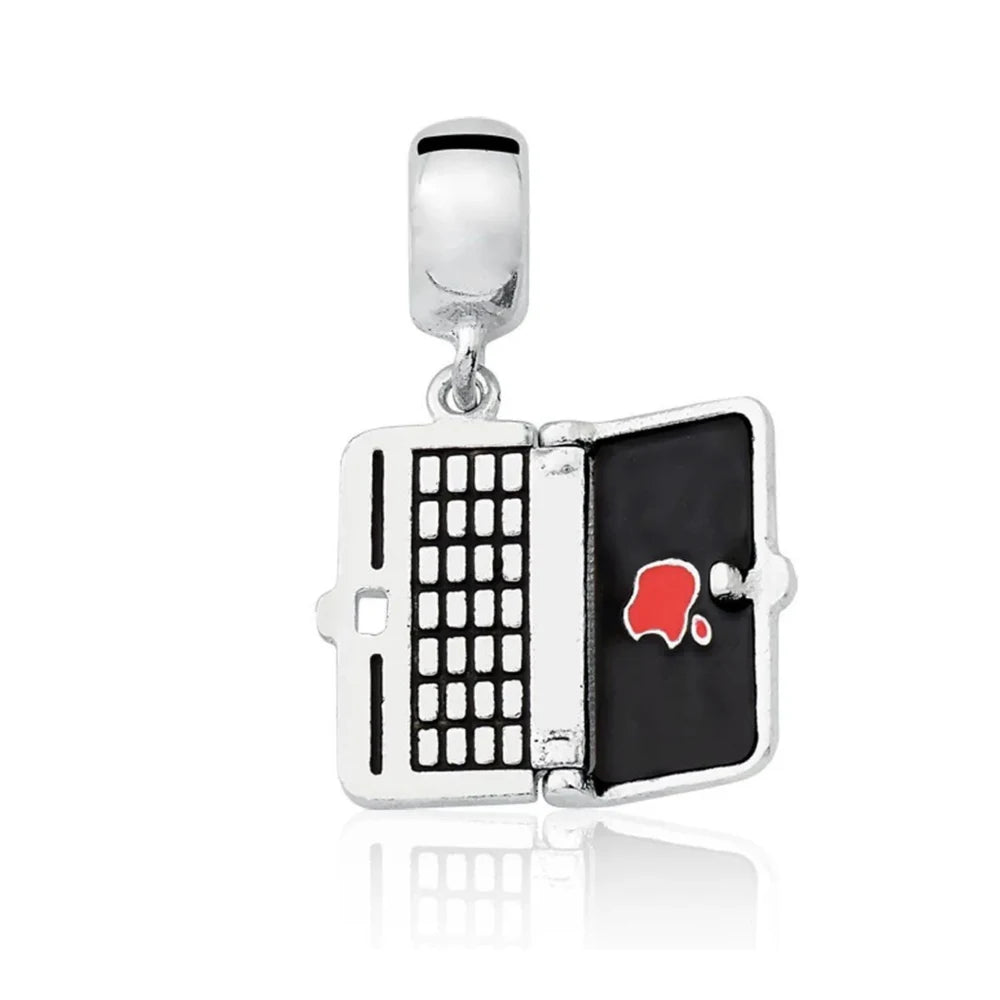 2023 Silver Teacher Pendant Fit Pandora Original Women Bracelet DIY Notebook Pencil Fine Dangle Jewelry Bachelor Cap Bead Charms