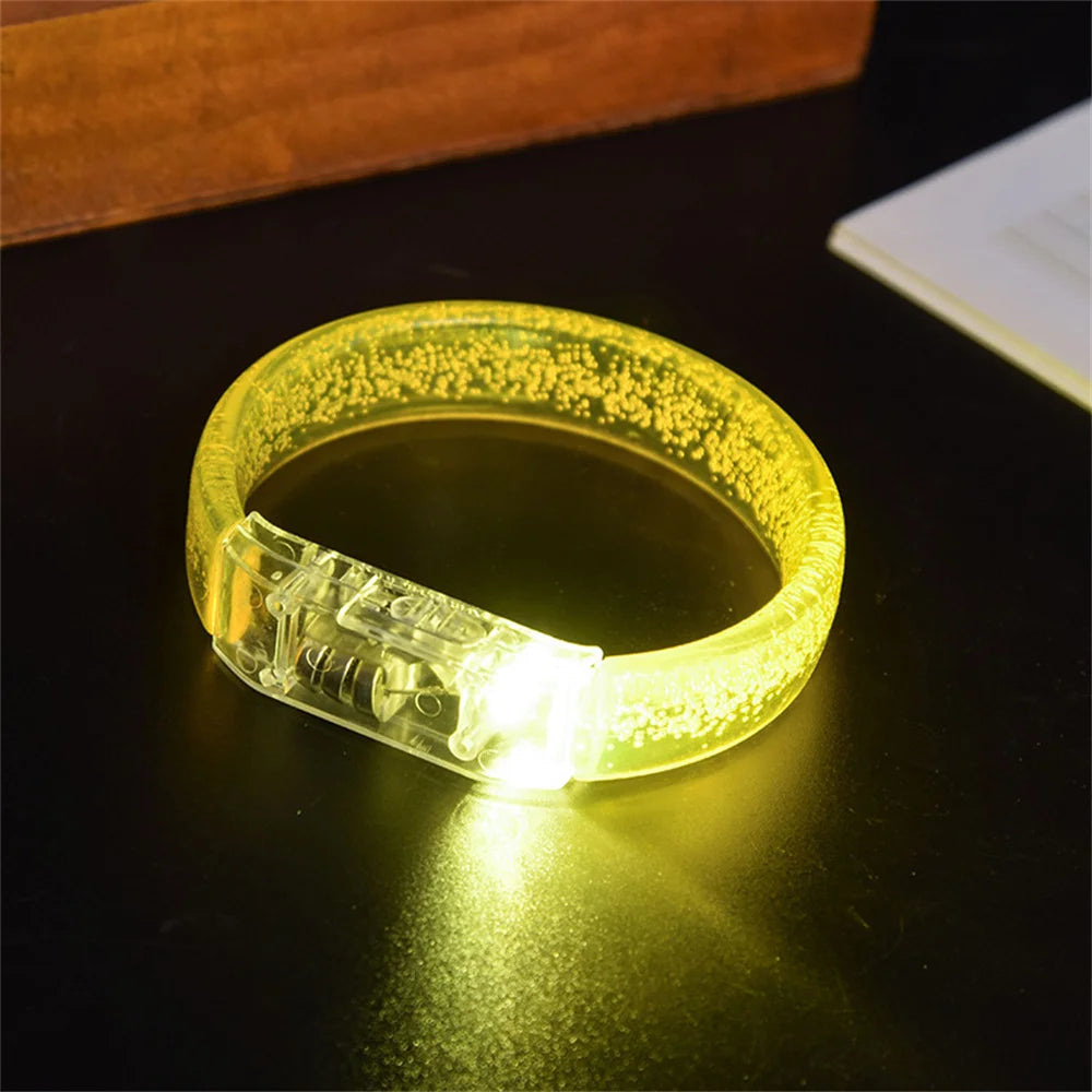 Night LED Battery Light-emitting Bracelet Colorful LED Entertainment Cheering Props Running Led Bracelet Bar Party