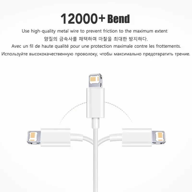 20W PD USB to Lighting USB C to Lighting Fast Charger Cable For Apple iPhone 14 13 12 11 Pro Max X XR Plus iPad Data Sync Line