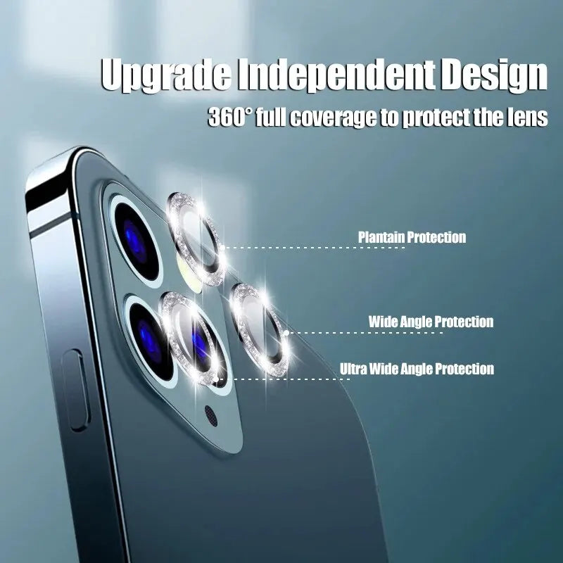 Diamond Metal Glass Camera Lens Protector for IPhone 15 Pro/15 Pro Max IPhone Camera Protector 3PCS/Set Lens Protection Glass