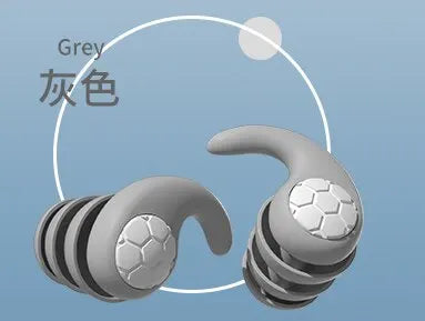 1 Pair of Soft Silicone Earplugs with Noise Cancellation, Waterproof, Comfortable To Wear, Suitable for Sleeping and Swimming