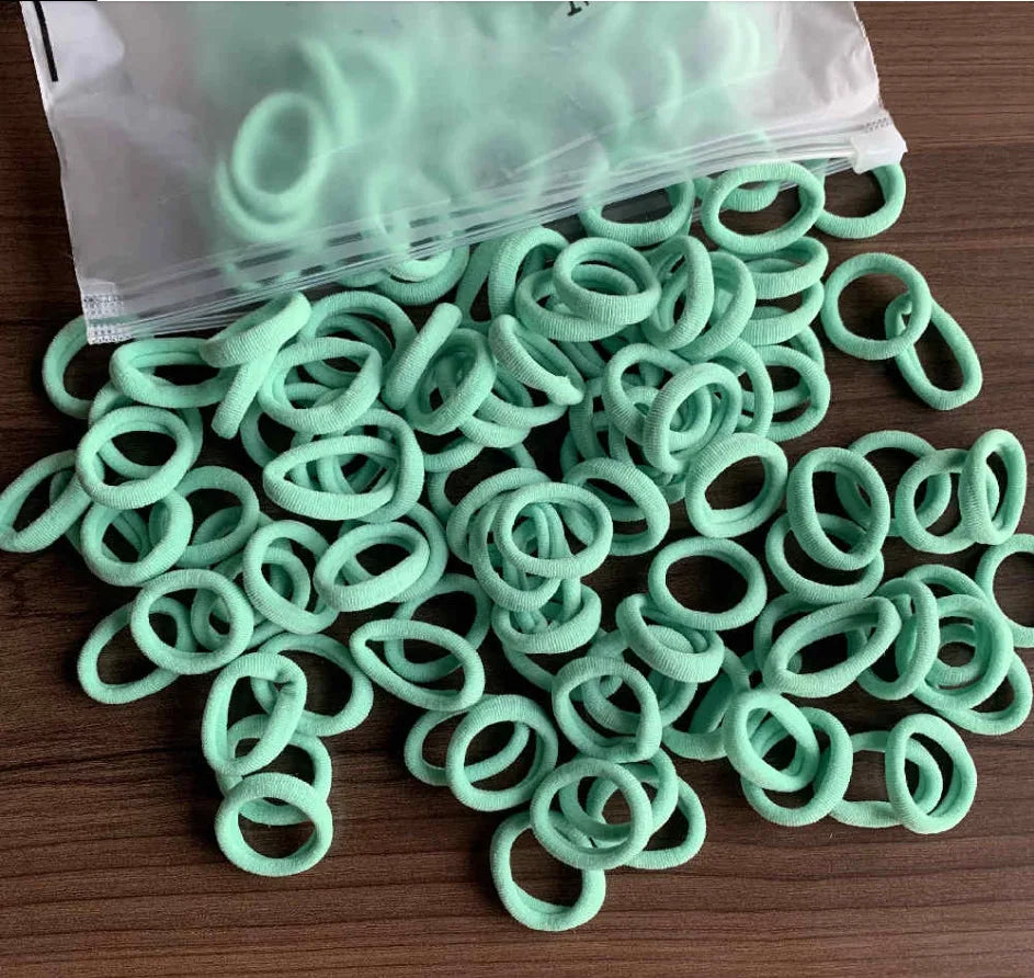 50/100Pcs Hair Bands for Children Colorful Nylon Scrunchie Hair Ties Rubber Band Kids Elastic Hair Leagues Girl Hair Accessories