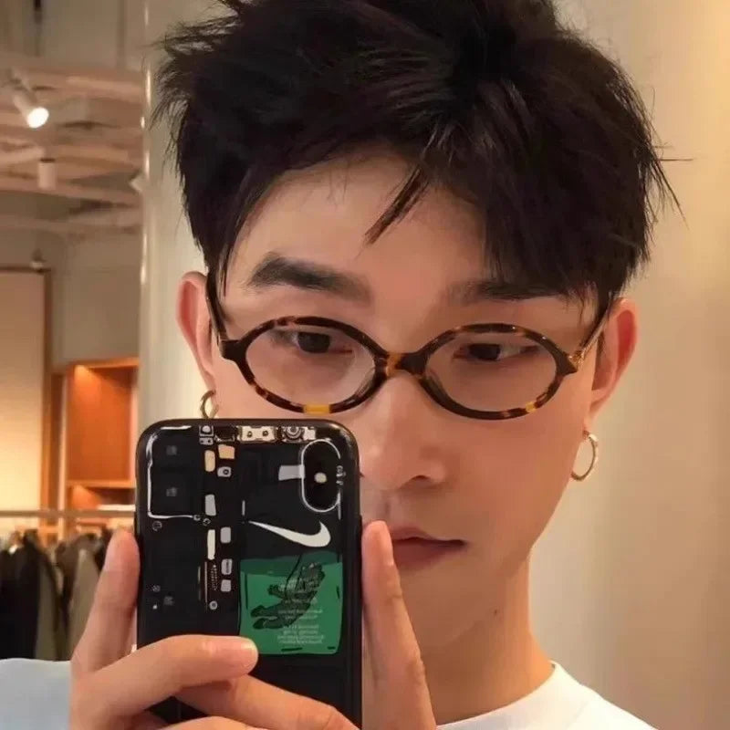 Oval Anti Blue Light Blocking Glasses Women's Clear Anti Radiation Filter Glasses Anti Radiation Eyeglass