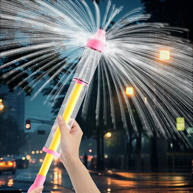 Fireworks Water Gun Toy Children's Scattering Water Cannon Water Fight Spray Water Drifting Pull-out Surprise Props