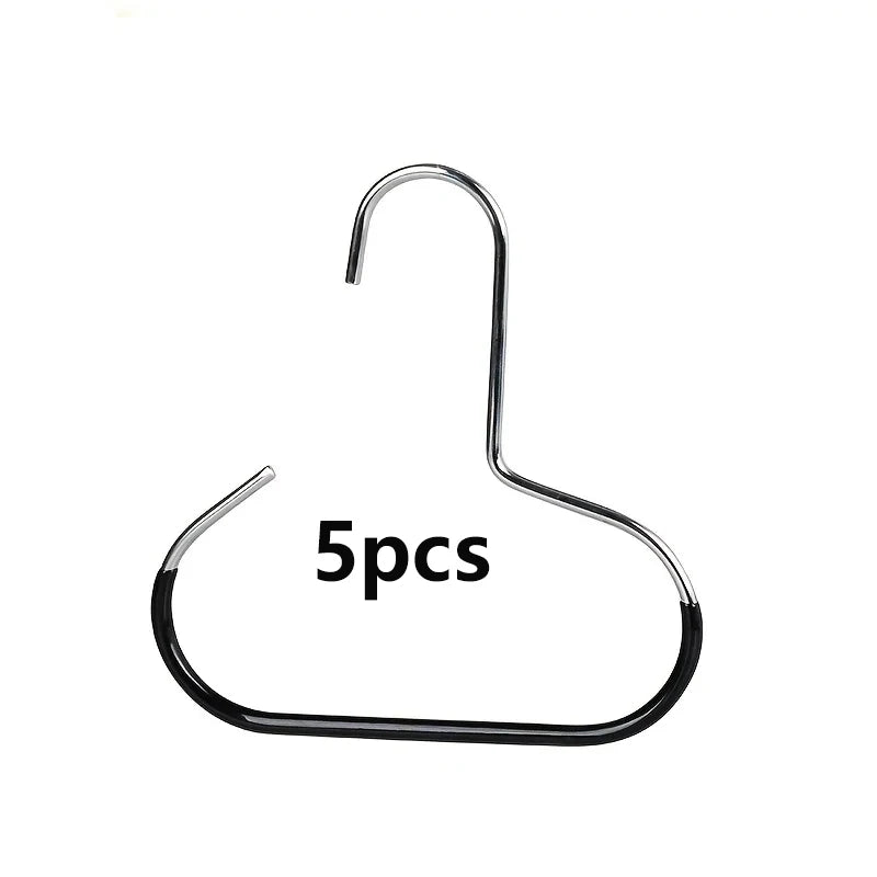 5pcsVersatile Manganese Steel Round Hook - Perfect for Hats, Ties, Scarves & Bags, Strong Load-Bearing, Non-Deformable