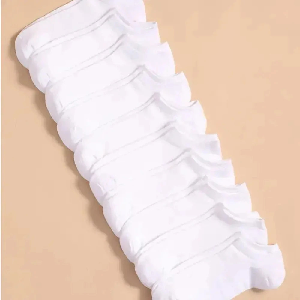 10/20 Pairs Unisex Casual Plain Color Boat Socks Thin Breathable Comfy Anti-odor Sweat-absorbing Low Cut Men Women Ankle Socks