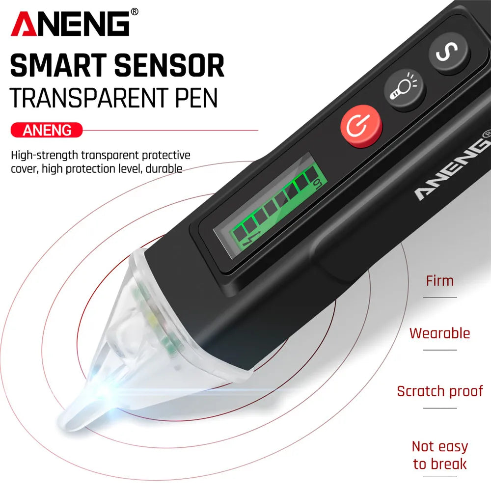 ANENG VC1010 Smart Digital Induction Pencil Tester 12-1000V Volt Current  AC/DC Current Electric Sensor Test Pen Tools