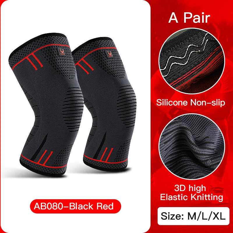1 Pc Compression Knee Support Sleeve Elastic Knee Pads Brace Springs Gym Sports Protector Basketball Hiking leg guards
