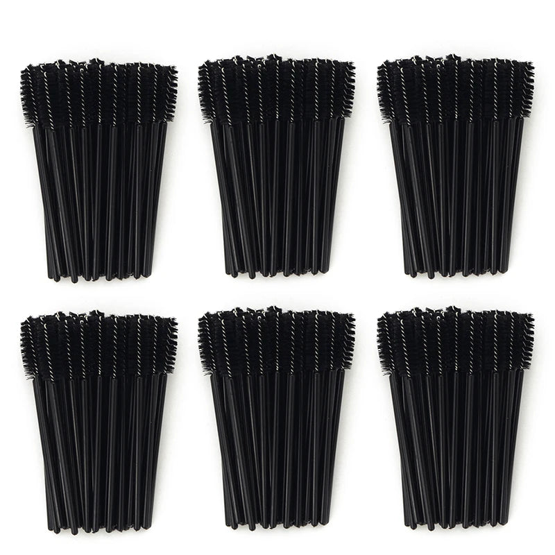 ANNAFRIS 50Pcs  Disposable Eyelash  Brush Soft Head Crystal Eyebrow Brush Lash Extension Brush  Mascara Wand Makeup Tool