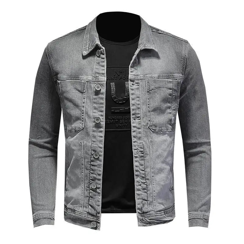 Autumn new washed classic men's denim jacket Street handsome trend jacket High Street retro casual versatile men's clothing