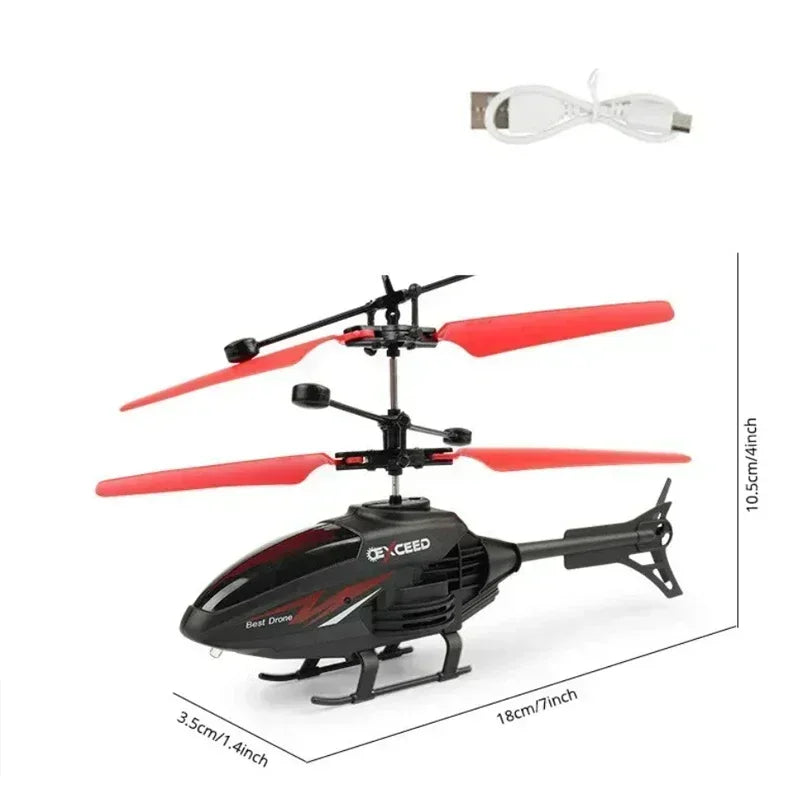 Mini RC Drone Rechargeable No Remote Control RC Helicopters Drone Toys Induction Hovering Safe Fall-resistant Rc Airplane