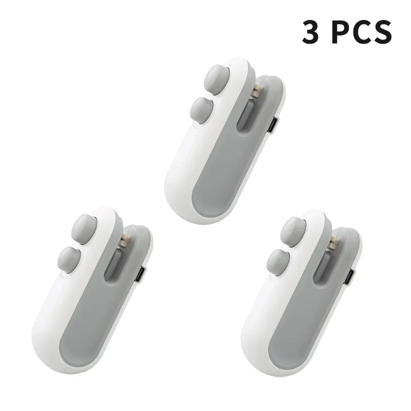 Handheld Bag Sealer Mini Heat Vacuum Food Sealer with Cutter and Magnet 2 in 1 Bag Sealer for Plastic Bags Snacks Food Storage