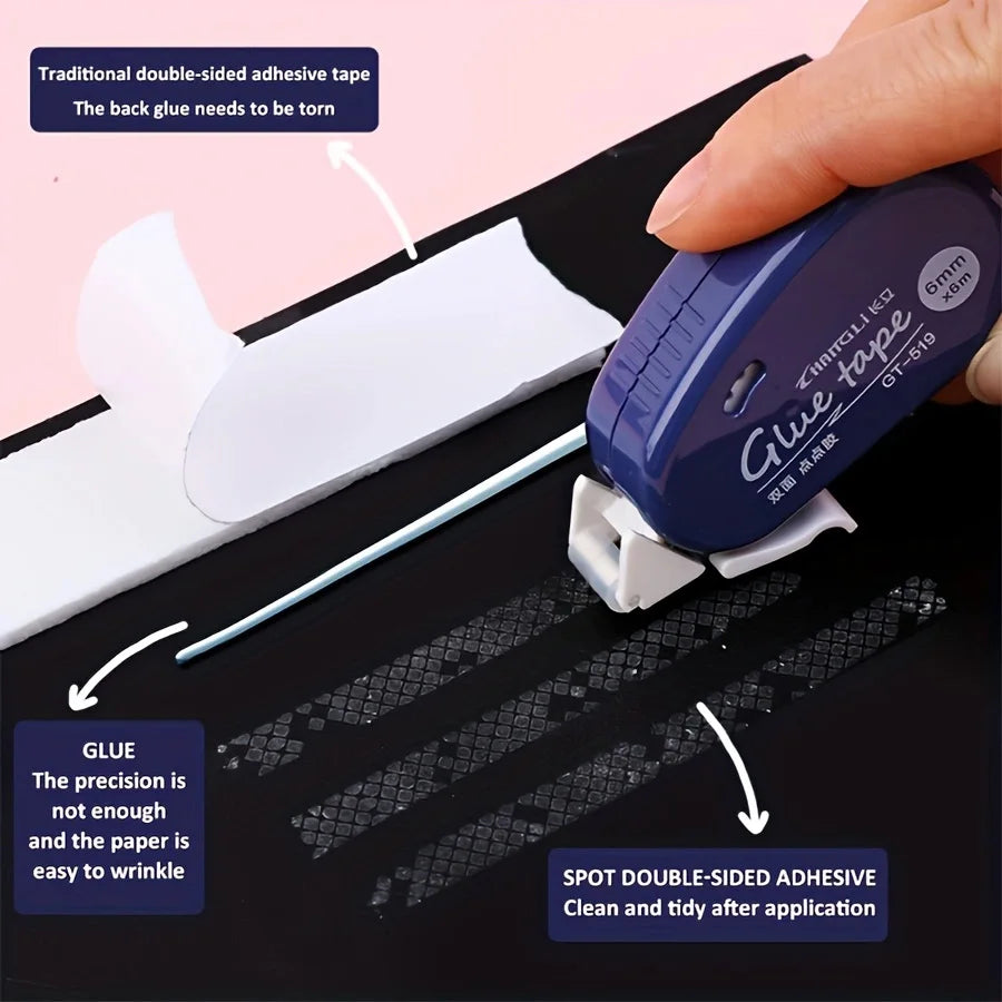 1pc Double Sided Adhesive Dots Glue Tape - Perfect For Scrapbooking Collage Photo ,School Stationery Supplies