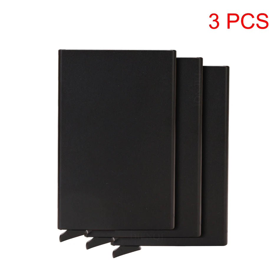 Rfid Credit Card Holder Metal Thin Slim Smart Wallet Men Women Wallets Pop Up Minimalist Small Black Purse Mini Walets for Men
