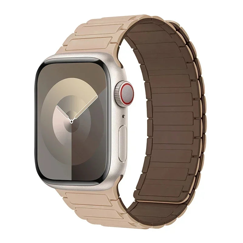Silicone Strap for Apple Watch 46mm 42mm 49mm 44mm 40mm 45mm 41mm Magnetic Band for IWatch Ultra 2 Series 10 9 8 7 6 SE 5 4 3
