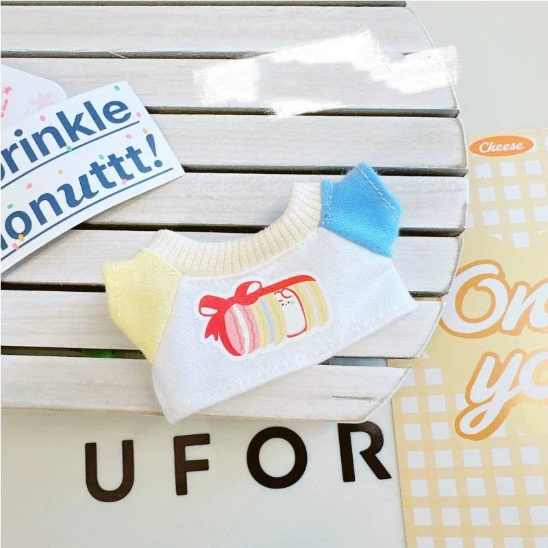 NO Doll,  For Labubu Doll Clothing Set Hat 17cm Clothes Shoes Doll DIY Accessories Training Sitting Party Games Toys Gifts