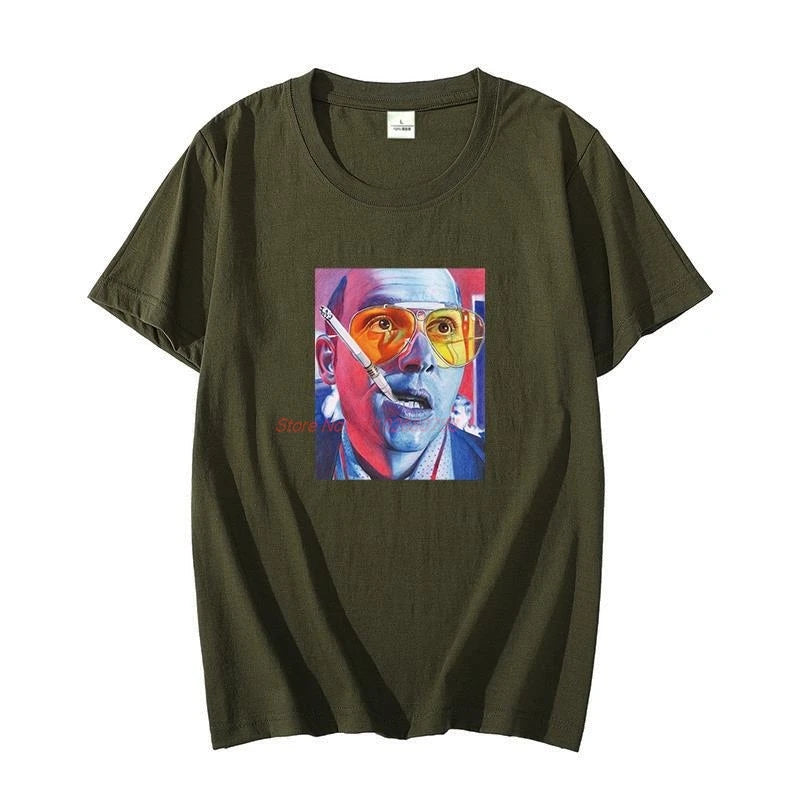 Fear And Loathing Las Vegas Hunter Thompson Dr. Gonzo Raul graphic t shirts cotton t shirt for men short sleeve t-shirts
