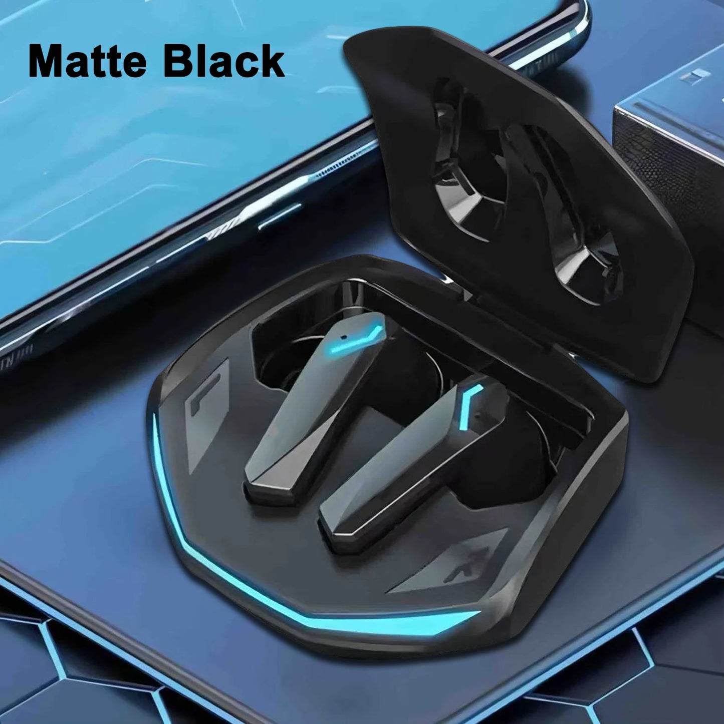 GM02 Bluetooth 5.3 Earphones Sports Headset Wireless In-Ear Gaming with Mic Dual Mode Music Headphones New