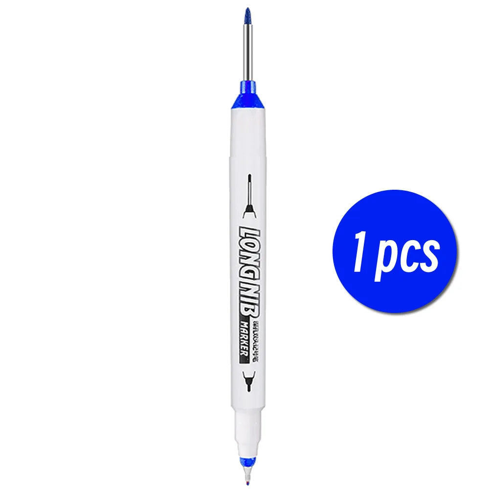 20mm Double-Tip Deep Hole Long Head Nib Markers For Metal Pen Waterproof Bathroom Woodworking Decoration Multi-Purpose