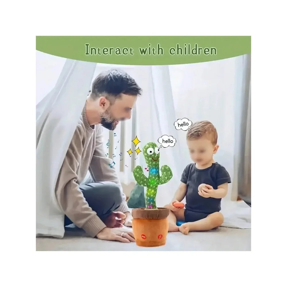 1pc-Dancing Talking Cactus Toys for Baby Boys and Girls, Singing Mimicking Recording Repeating What You Say Voice Changer